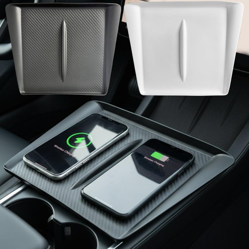 Silicone for Tesla Model Y Juniper/Launch 2026 Anti-skid Pad Wireless Charging Pad Car Phone Non-slip Charger Mat Protective