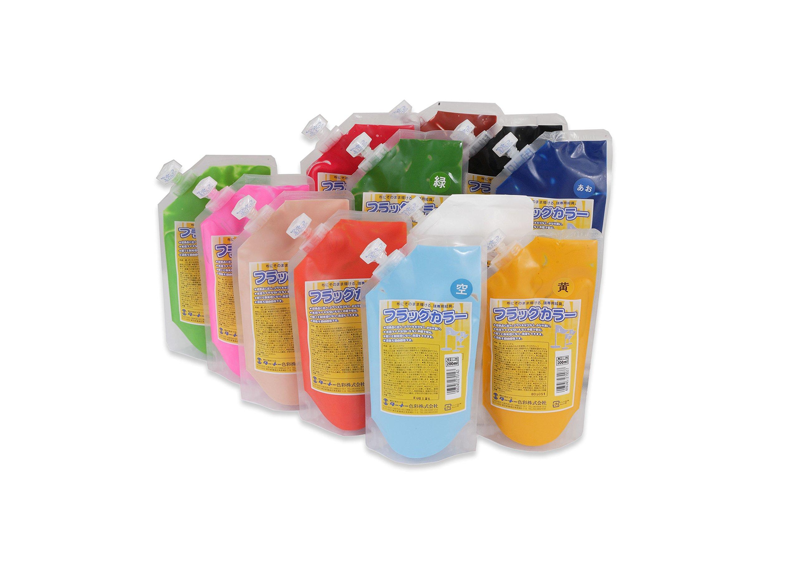 

Turner Color Acrylic Paint Flag Color Spout Pack 12 Color Set FL20012C 200ml