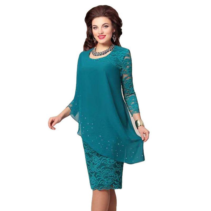 Women's Plus Size Lace Evening Dress Dress Dress Women's Dress