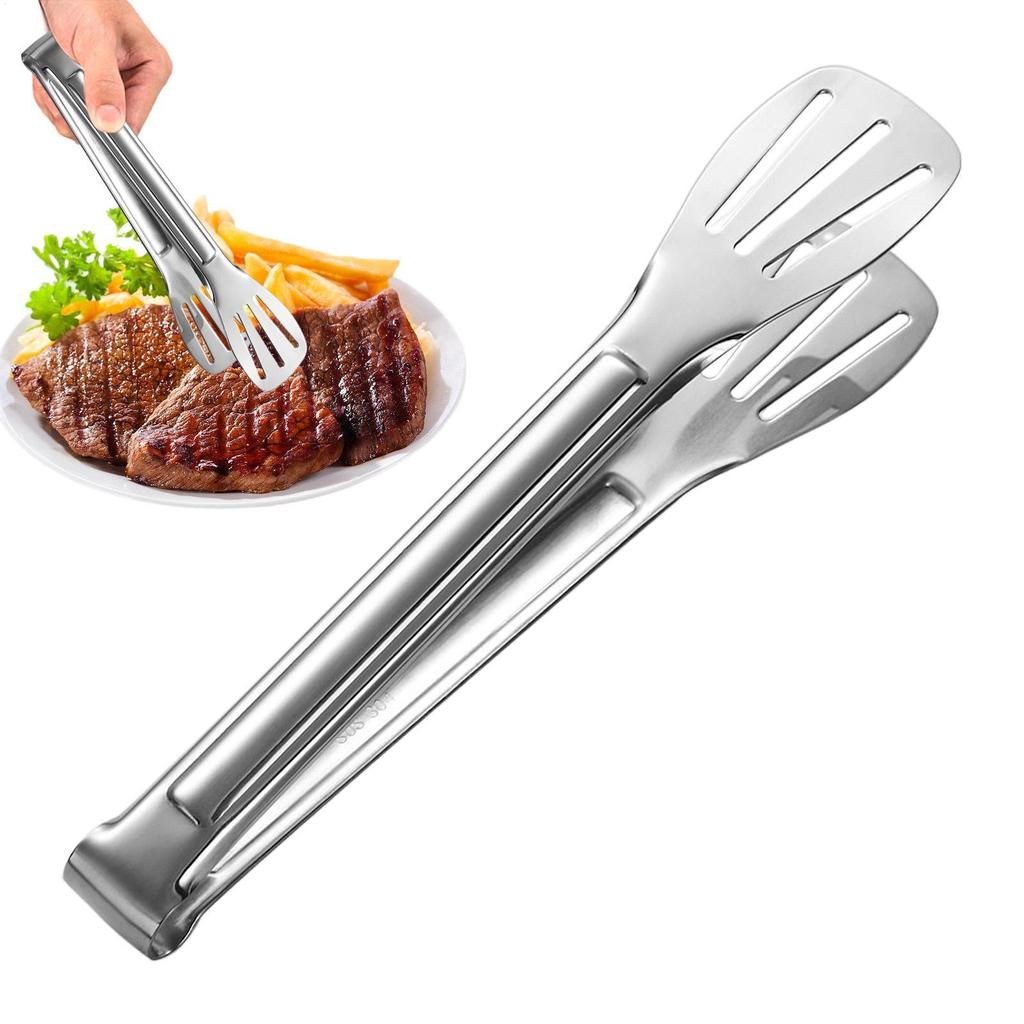 Stainless Steel Food Tongs Frying Grilling Steak Clips Bread Serving Buffet Clip Food Grade Cooking Tools Non-Slip Kitchen Tool