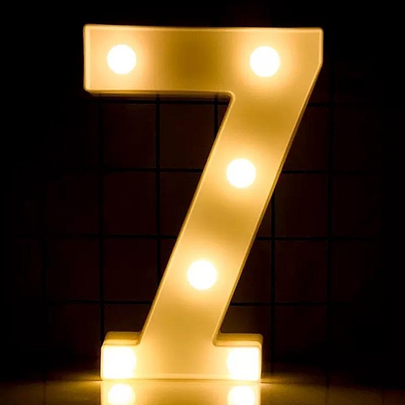 Alphabet Letter LED Nights Lights Number Lamp Decor Party Room Birthday Wall Wedding Home Decorations Personalised Ornaments