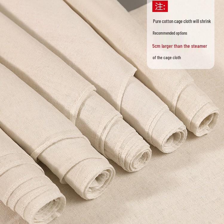 Pure Cotton Non-Stick Steamer Cloth for Rice, Buns, and Food, Food-Grade Gauze Mat