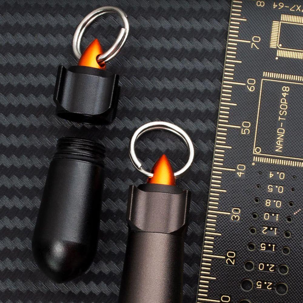 Healthy Care Tablet Container Pill Storage Box Pill Bottle Keychain Holder Aluminum Pill Case
