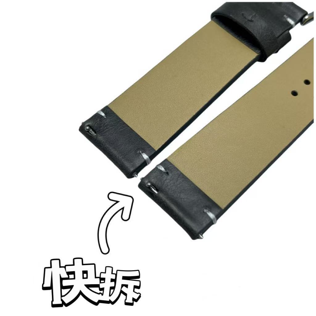 18mm 20mm 22mm 24mm Hand-stitched Genuine Leather Watch Strap - Fashionable Colorful Universal Original Smart Watch Strap Band for Panerai CK