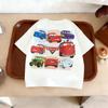 Summer Clothing Printed Cartoon Car T-Shirt Top Short Sleeve Children's Round Neck Clothing