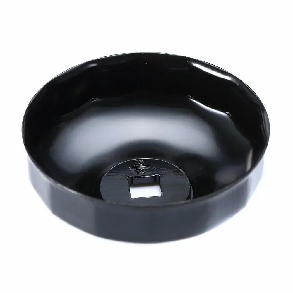 Cap Oil Filter Replacement Steel Wrench Socket 1 Pcs 3/8"Drive 76 Mm X 14 Flutes Car Accessories Practical To Use