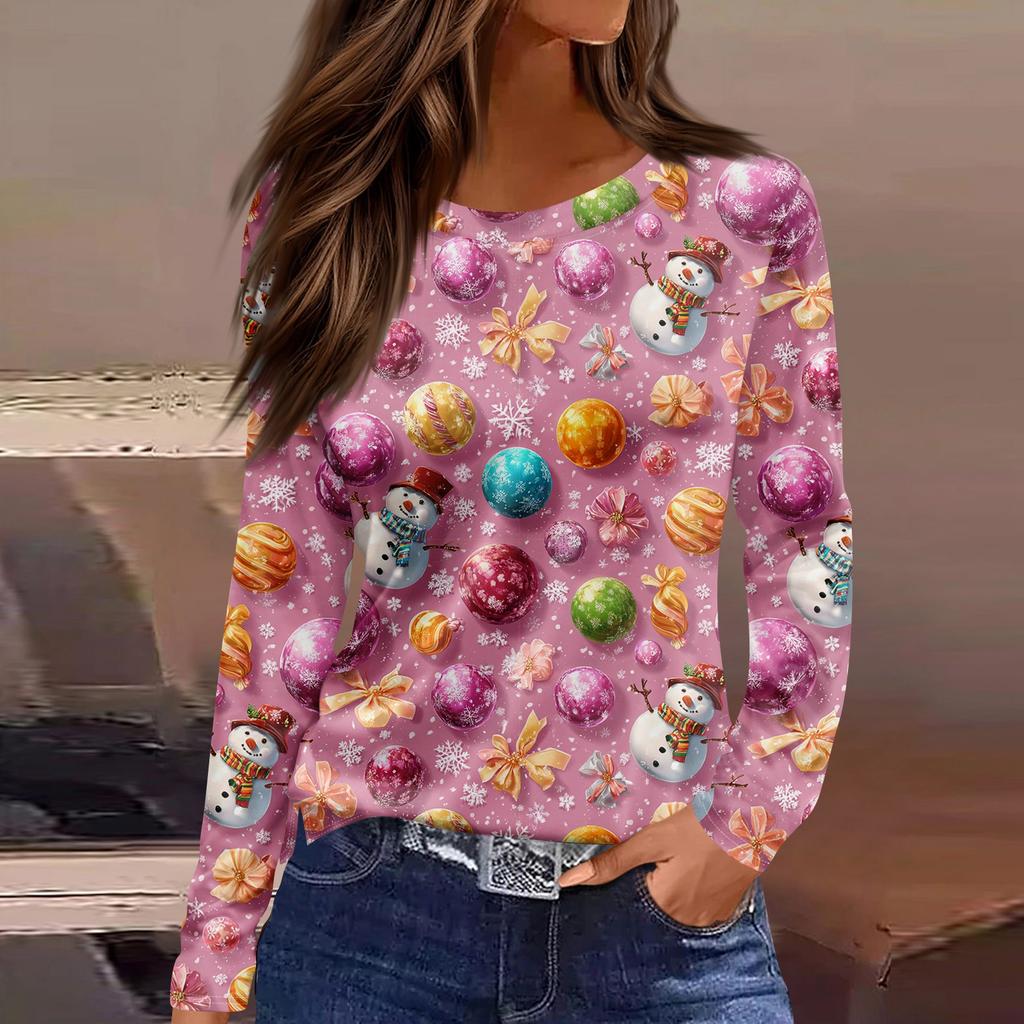 Womens's Fashion Casual Halloween Print V-neck Mid Length Pocket 3/4 Sleeve Top