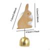 Merchant's Bell with Suction Cup, Wooden Door Ornament, Hanging Doorbell for Shop Front