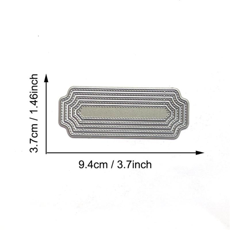 Metal Cutting Dies Label Frame Card Embossing DIY Photo Album Template Mold