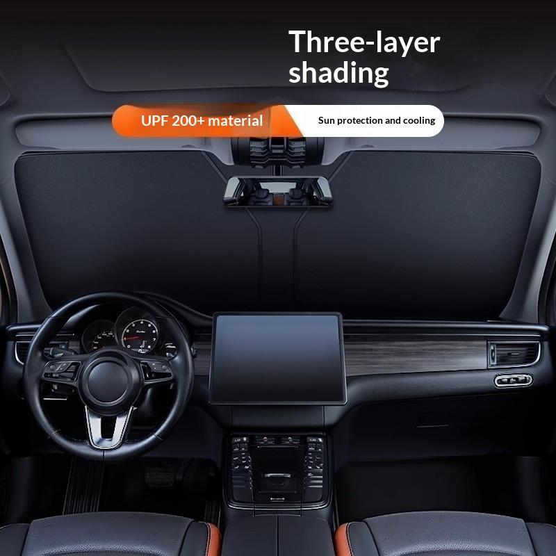 1Pcs Front Sunshade Summer Window Visor Protection Car Sun Shade Cover Foldable Curtains Summer Cooling Uv Refletive Accessories