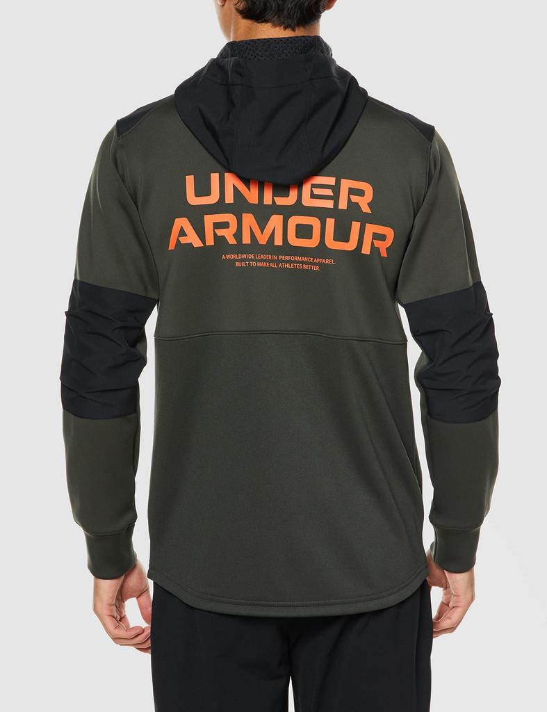 Under Armour UA PERFORMANCE KNIT HYBRID JACKET Mens Full Zip Hoodie Baroque Green L 1375518