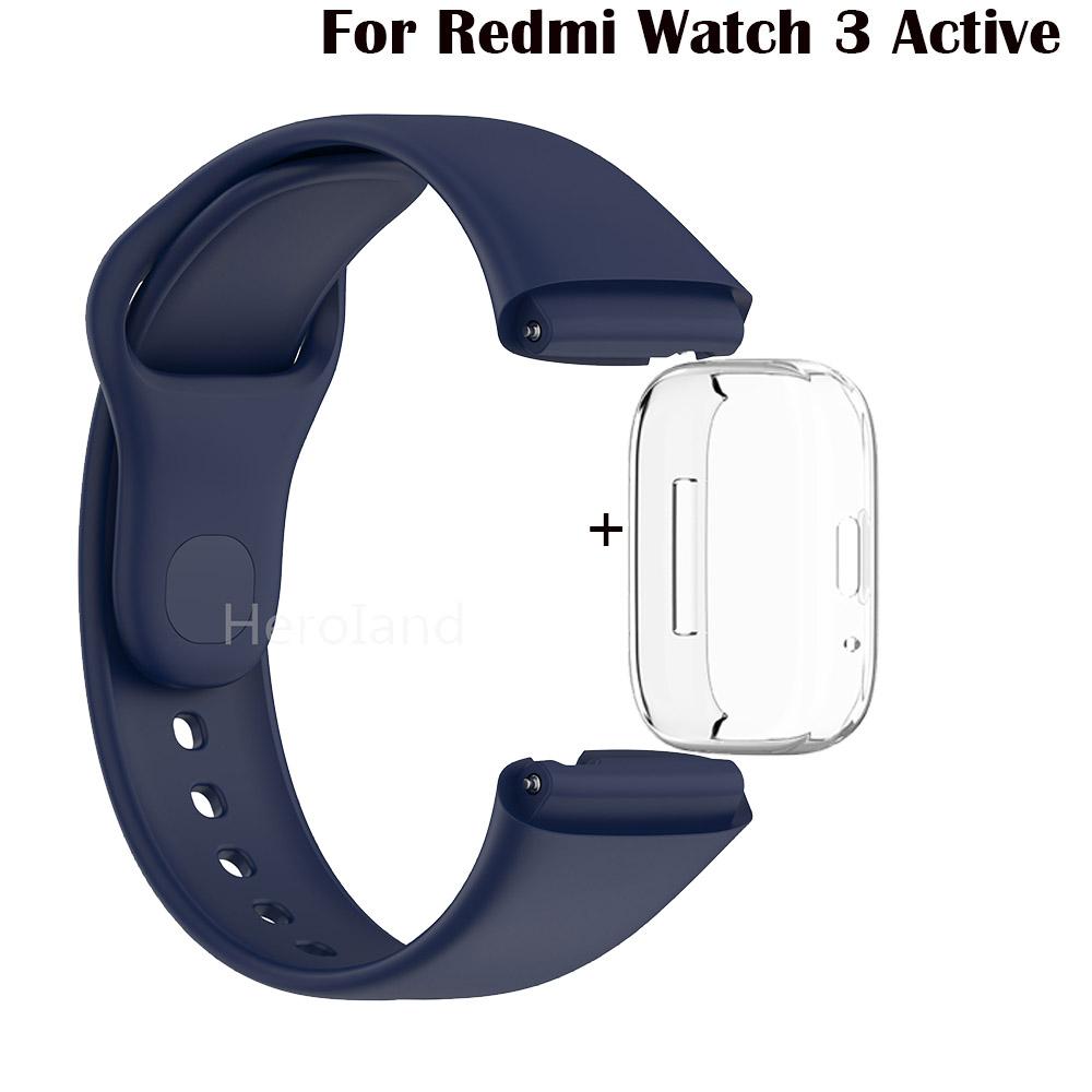 Curea de ceas pentru Redmi Watch 3 Active Smartwatch Curea Brățări din silicon moale Brățară pentru Redmi Watch3 Lite Curea de ceas CU carcasă