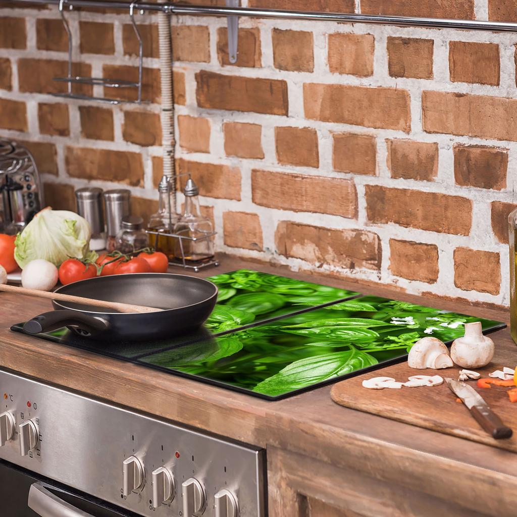 Glass Protective Stovetop Plate 2x30x52 Basil