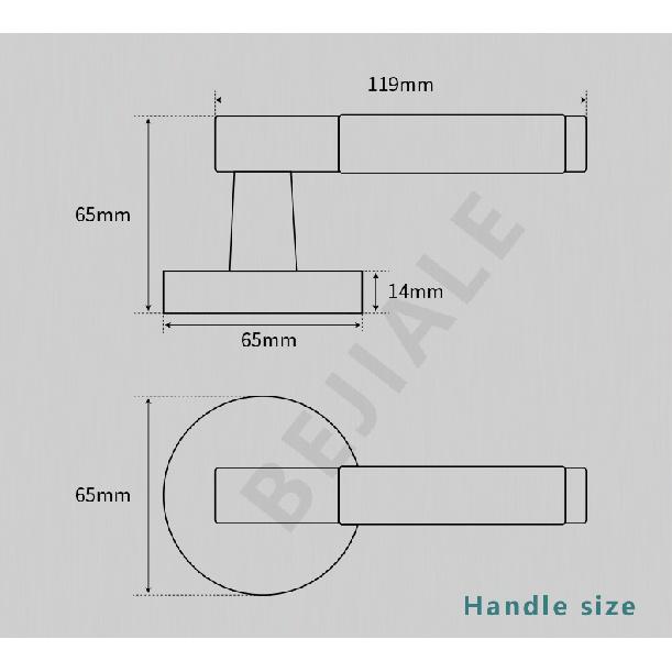 American Simple Black Bathroom Lock Bathroom Home Interior Bathroom Door Handle Wooden Door Lock Knurled Privacy Lock Thread Lock3