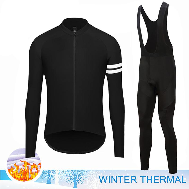 2026 Winter Velvet Warm Thermal Fleece Cycling Jersey Set Men MTB Bicycle Clothes Wear Ropa Ciclismo Racing Team Bike Outoddr Warm Clothing