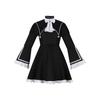 Shinonome Ena Nonnen-Cosplay-Kleid Project SEKAI Colorful Stage Gotisches Glockenärmel-Schleifen-Choker Schwarz-Weiß Geschwister-Kostüm Anime-Spiel