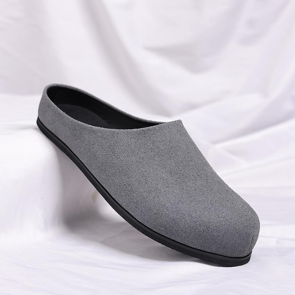 Fashion Leisure Walk Muller Shoes Male Casual Lazy Shoes Fashion Loafers Moccasins Slip on Men's Lazy Flats Men Half Drag Driving Shoes