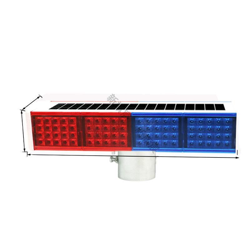 Dual-Sided LED Strobe Traffic Warning Light for Road Construction (Red & Blue)