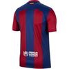 Nike FC Barcelona 23/24 Home Stadium Jersey with Printed Logo and Striped Pattern Men Jersey Blue DX2687-456