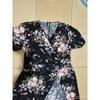 Women's Long Oversized Printed Floor-length Dress with A Slit At The Hem