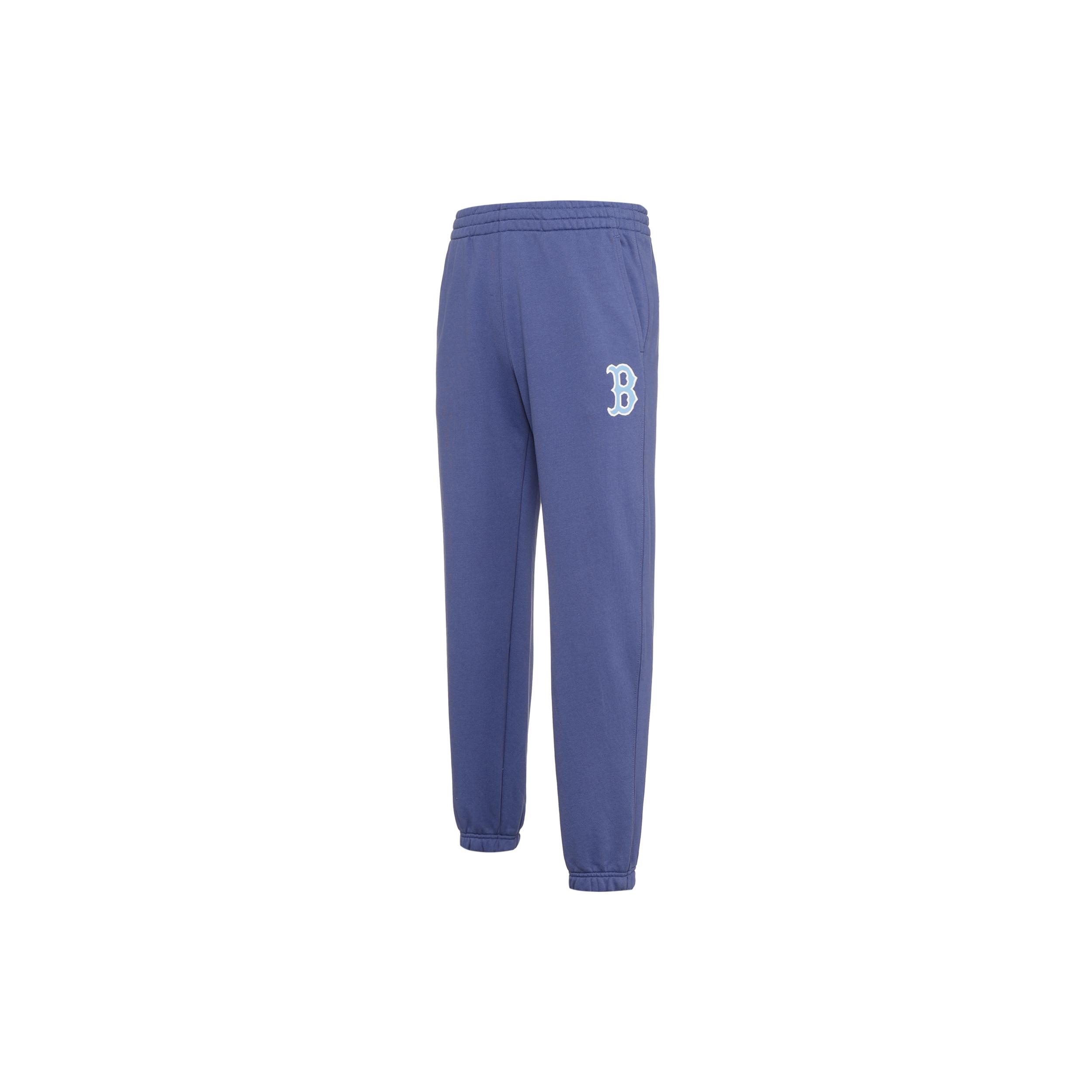 MLB Boston Red Sox Knitted Sweatpants Unisex Purple Moderate Cuffed Pants 3APTL0114-43NYL M