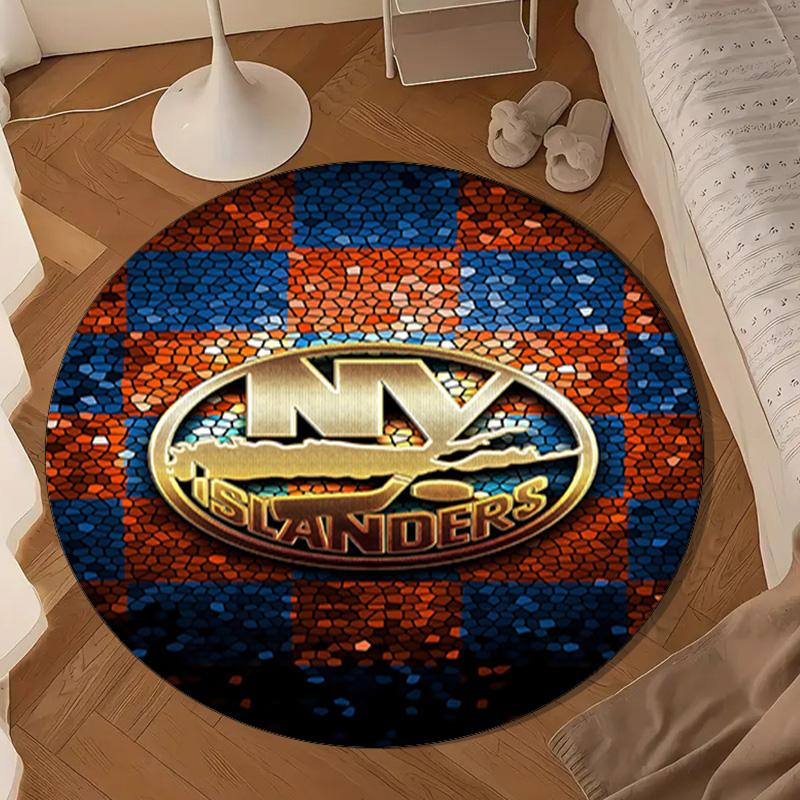 Inselbewohner Hockey Stolz Runder Teppich für Wohnzimmer, Schlafzimmer, Spielzimmer, Stuhlteppich, Teppich, Kreis Teppich, Große Größe Dekor Fan Weihnachtsgeschenk