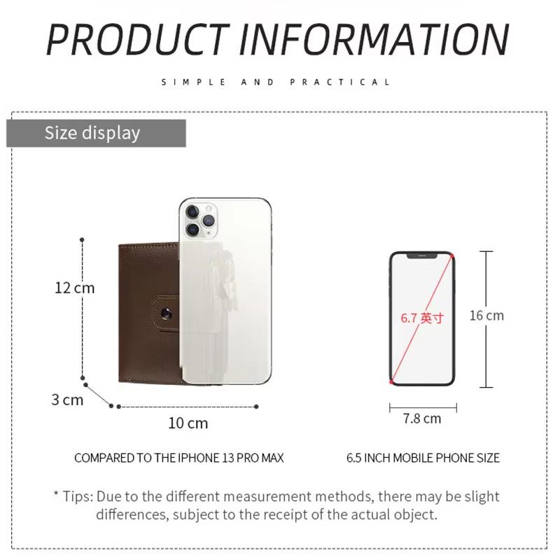 Men's RFID Blocking Zipper Coin Purse Wallet Vintage PU Leather Credit Card Holder Money Bag For Men