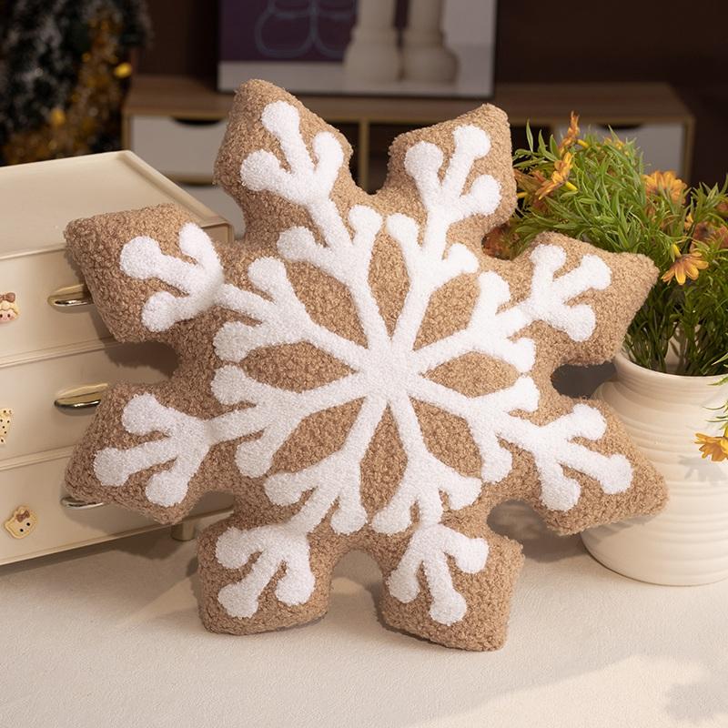 Christmas Soft Stuffed Pillow Cushion Winter Snowflake Plush Toy Dolls Merry Christmas Decors Kid Gifts Happy Latest Year