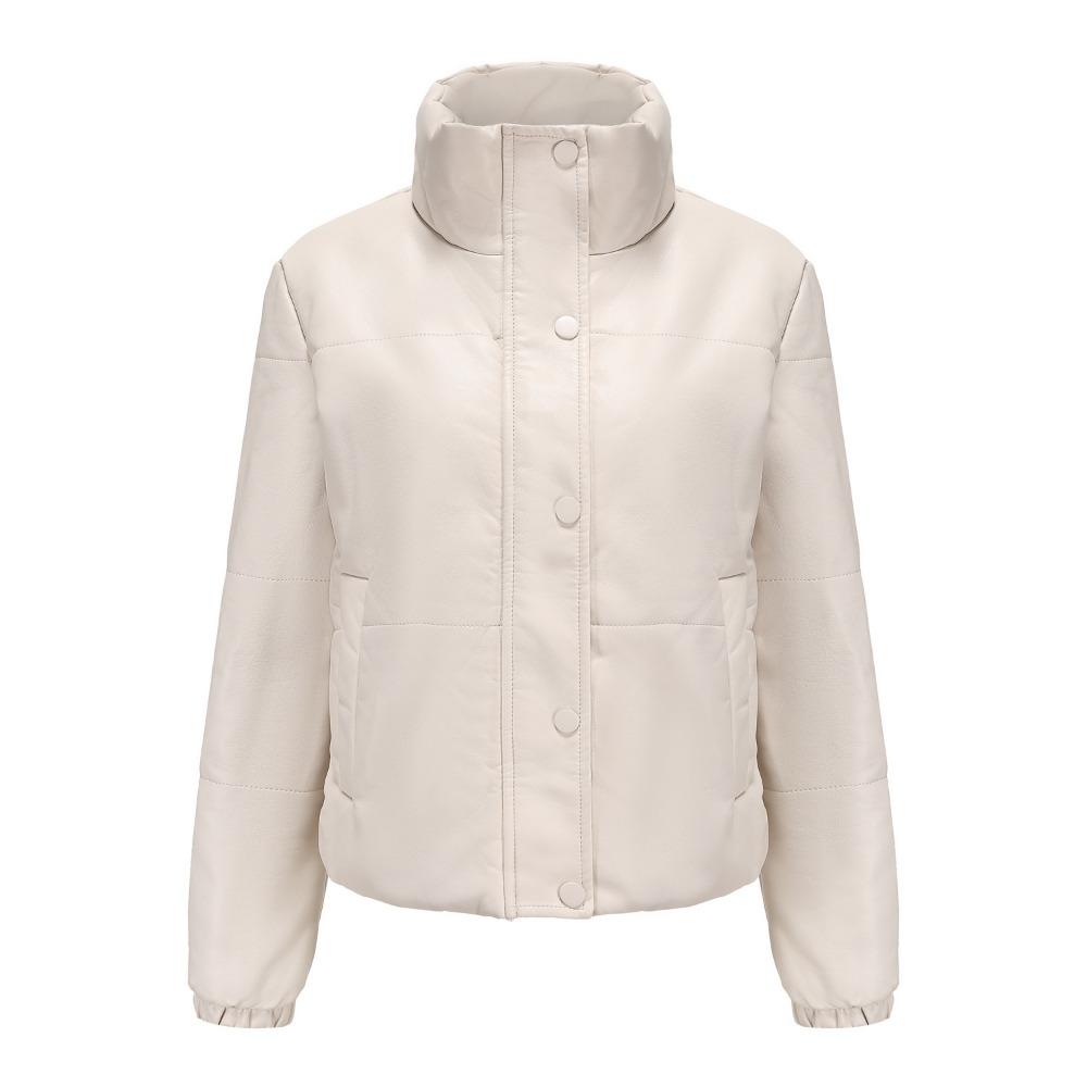 New Autumn and Winter Short Leather Jacket Women's Jacket European and American Thickened Cotton-padded Clothes Bread Clothes