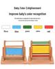 Beech Wood Rainbow Drum: Montessori Color Recognition Toy for Infants & Toddlers (0-3 Years).