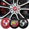 4pcs 56mm Wheel Center Hub Cap Emblem Badge Stickers Car Stying for  Abarth 124 500 Grande Punto Spider 500C 595C 695C Evo