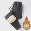2025 Men's Lambskin Snow Pants: Winter-Ready, Plus Velvet, Thick, Windproof, Warm Outdoor Leggings, Large Sizes Available