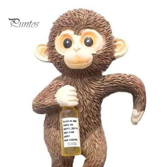 Cute Monkey Figurine Planter Hanging Statue, Resin Plant Pot Hugger, Birthday Present for Mom Miniature Flower Edge Decoration Decor Balcony
