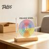 Wooden Base Table Ornament Motivational Mental Health Desktop Decoration, Acrylic Sign with Stand, Inspirational Desk Office Decor, for Therapy