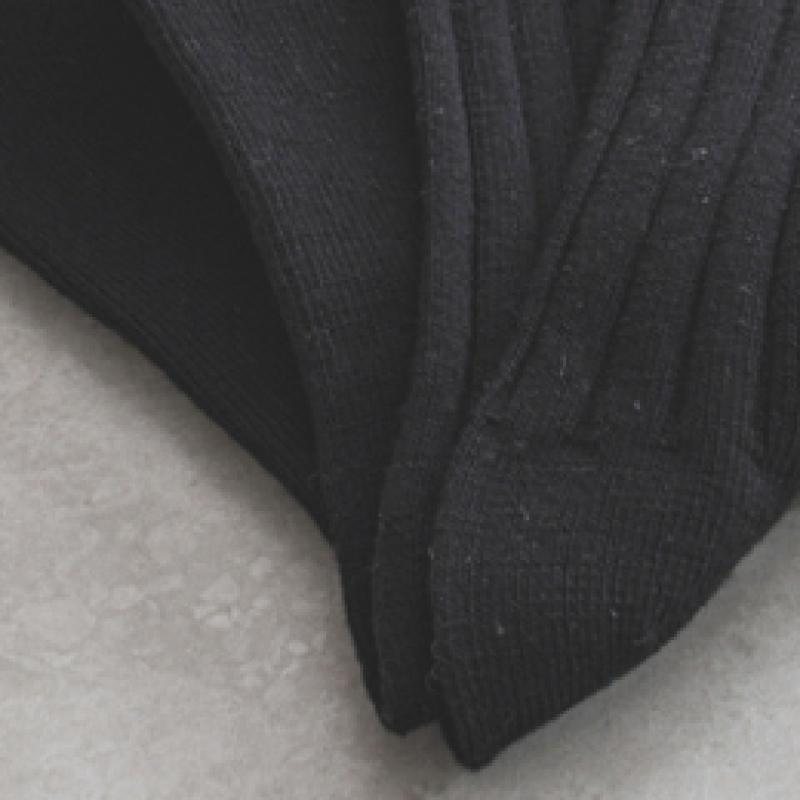 Monfoot Women S Wide Ribbed Long Neck SockS Black