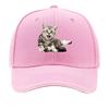 Breathable Baseball Cap with Cute Kitten Print  Adjustable Casual Sun Hat for Everyday  Outdoor W Sandwich Baseball Cap