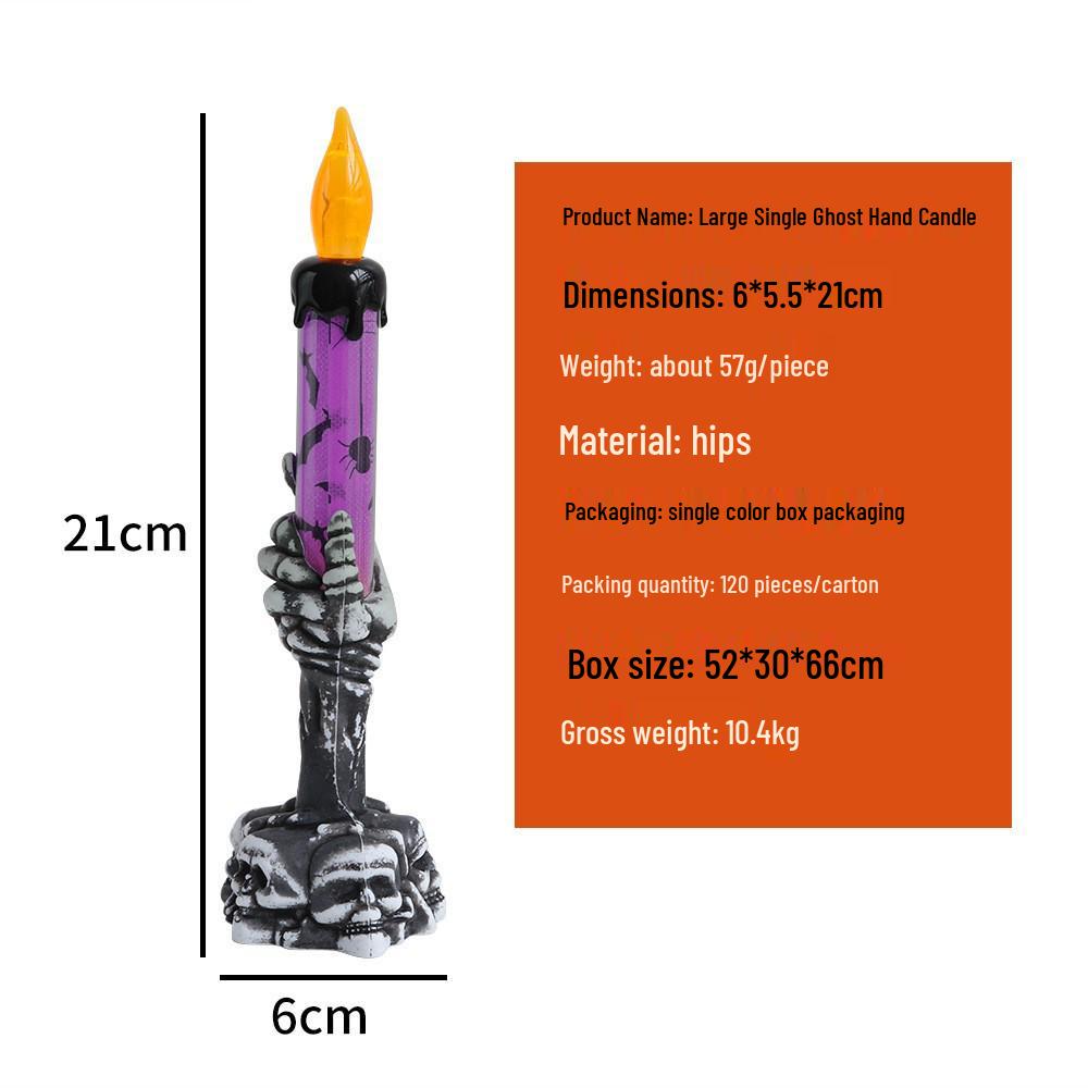 Halloween LED Ghost Hand Skull Candle Lamp Decoration