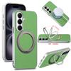 For Magsafe Magnetic Rotating Bracket Phone Case for Samsung Galaxy S26 S25 Ultra Plus S25 Edge S26+ Leather Protective Cover