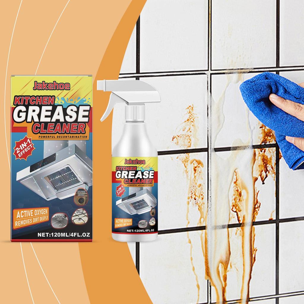 Kitchen Grease Cleaner Household Heavy Duty Grease Cleaner Kitchen Stovetop Stain Remover Foam Cleaner