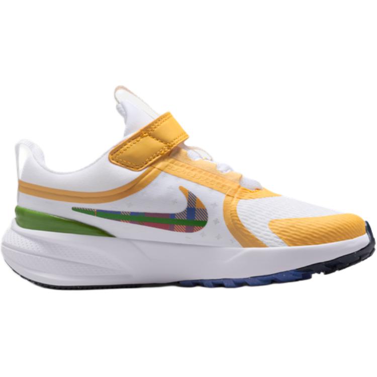 Nike Star Runner 5 Comfortable Fashion Responsive Breathable Support Low Top Kids Running Shoes Kids Running Shoes White Yellow IH7337-191
