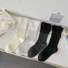 Spring and Autumn Children's Knee-length Lace-trimmed Pile-up Socks, Sweet Long Socks, Simple Style, Pure Cotton Women's Socks, Ballet Style