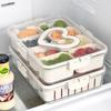 Large Capacity 4/8 Grids Food Divided Serving Tray Sealed Food Preservation Store Box  for Home