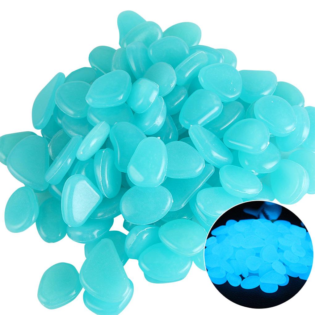 50pcs Resin Luminous Stones Fish Tank Aquarium Decor Luminous Stones Home