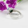 Runder Türkisring, Handgefertigter Ring aus 925er Sterlingsilber, Natürlicher Türkis Design Ring, Geburtssteinring, Verlobungsring, Boho Ring