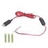 USB 5V To 6V 3A Battery Elimination Cable with On Off Switches for Replacing 4pcs LR03 Batteries In Electronic Devices