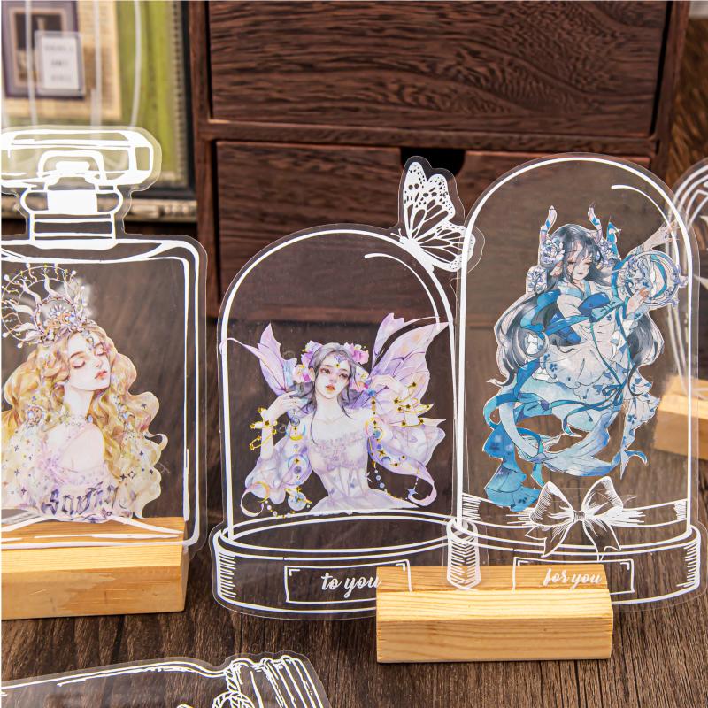 Decoration of Glassware, Hand-held Items, DIY Bottles, Stickers, Transparent Bookmarks, PET Glass Bottles, Stickers, Decoration