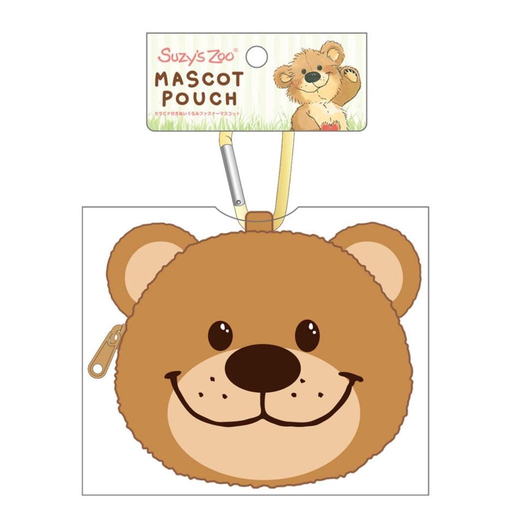 Tees Factory Susie Zoo Plush Toy with Carabiner, Zipper Mascot Witzy, Approx. H95xW110xD65mm (SZ-5546892WT)
