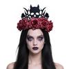 Reusable Rose Flower Witch Crowns Halloween Party Headwear Lightweight Child Costume Decoration