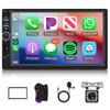 2 Din Car Audio Car Stereo with Android Hodozzy Screen 2 Din EQ USB AUX Car Multimedia Player HD Backup Camera Dual Noise Car Radio CarPlay, Auto,