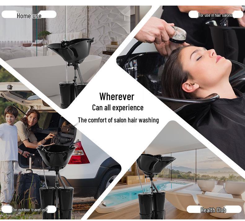 Portable Electric Hair Washing Basin with Water Pump & Double Bucket for Salons
